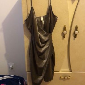 Grey-suede dress